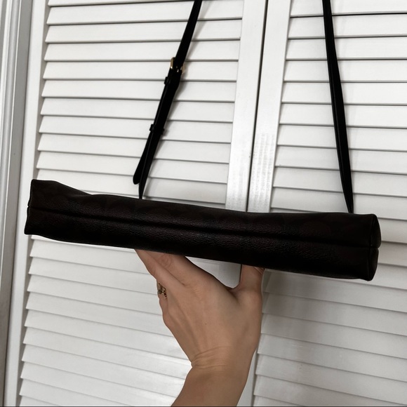 Coach Rowan File Crossbody Signature Monogram Bag Brown - Picture 6 of 15